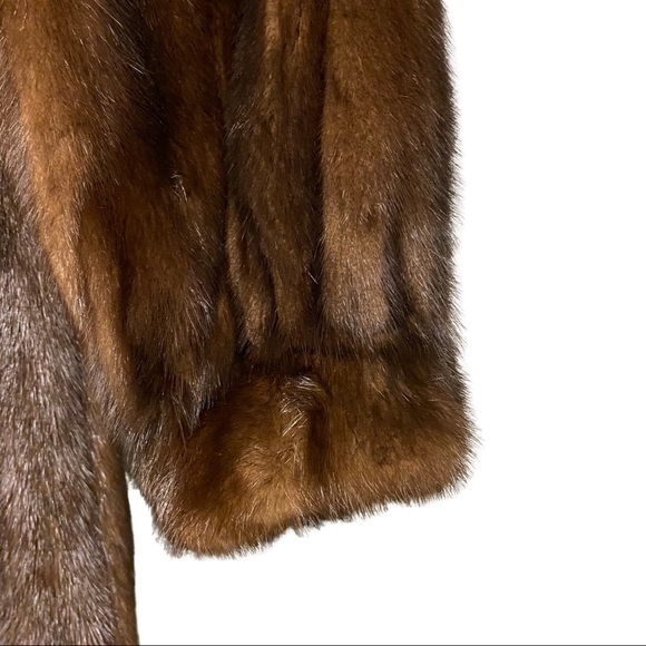 NWOT Luxurious Mahogany Full Length Mink Coat - Picture 3 of 11